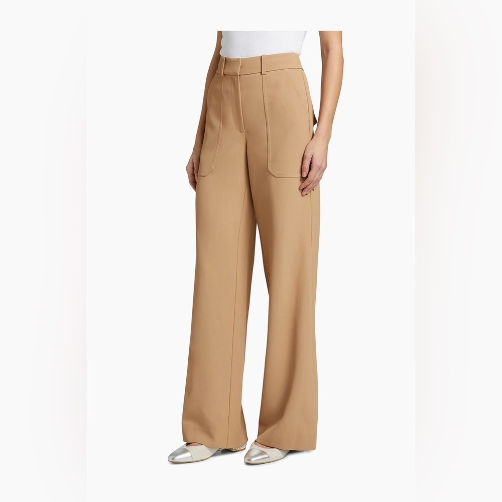 Veronica Beard Cole Wide Leg Pants in Khaki